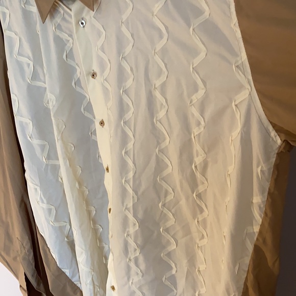 6X dress shirt w/ French cuff and pattern design - Picture 2 of 4